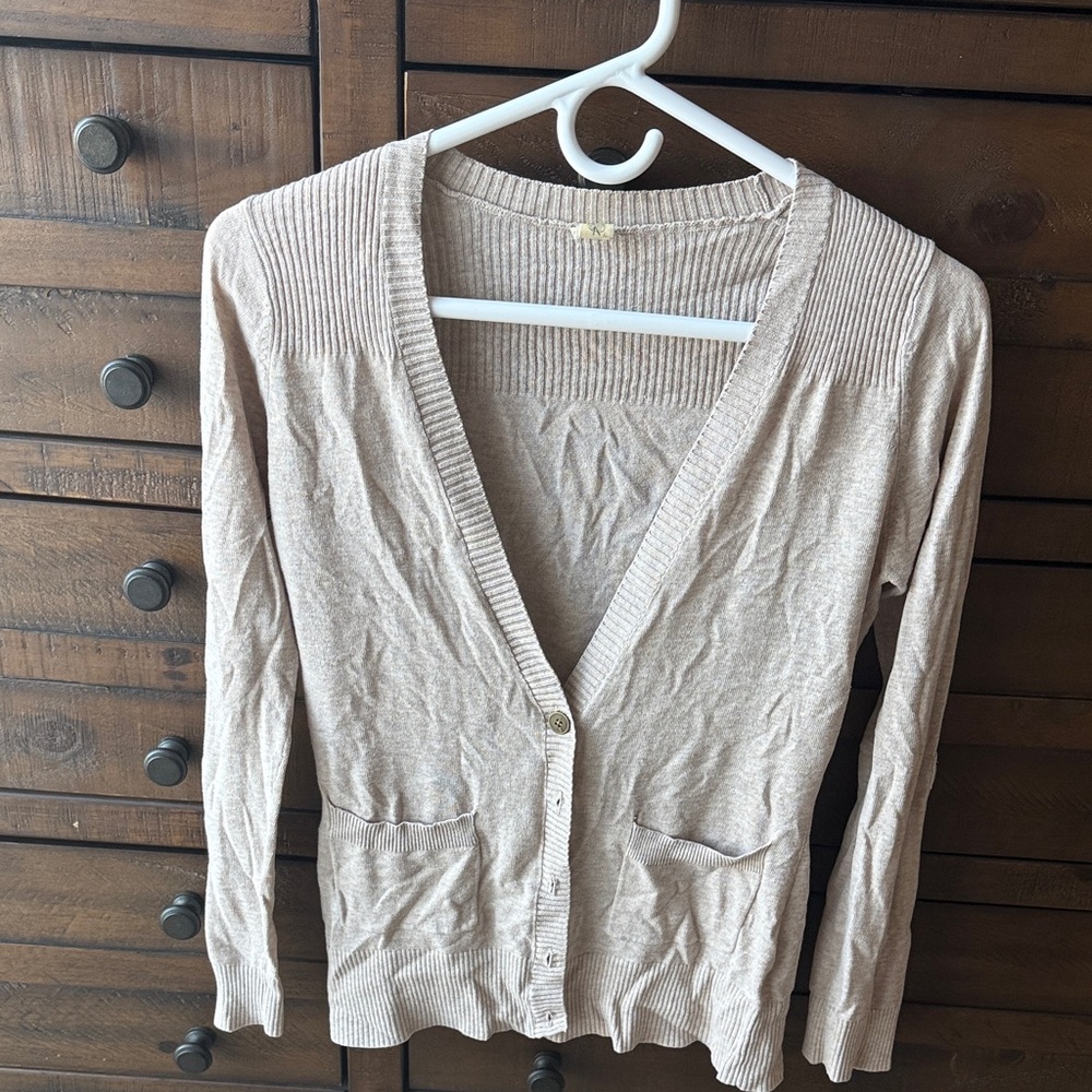 BE COOL Light Tan Cardigan Sweater